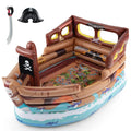 Inflatable Pirate Ship Play Structure with Integrated Blower Motor