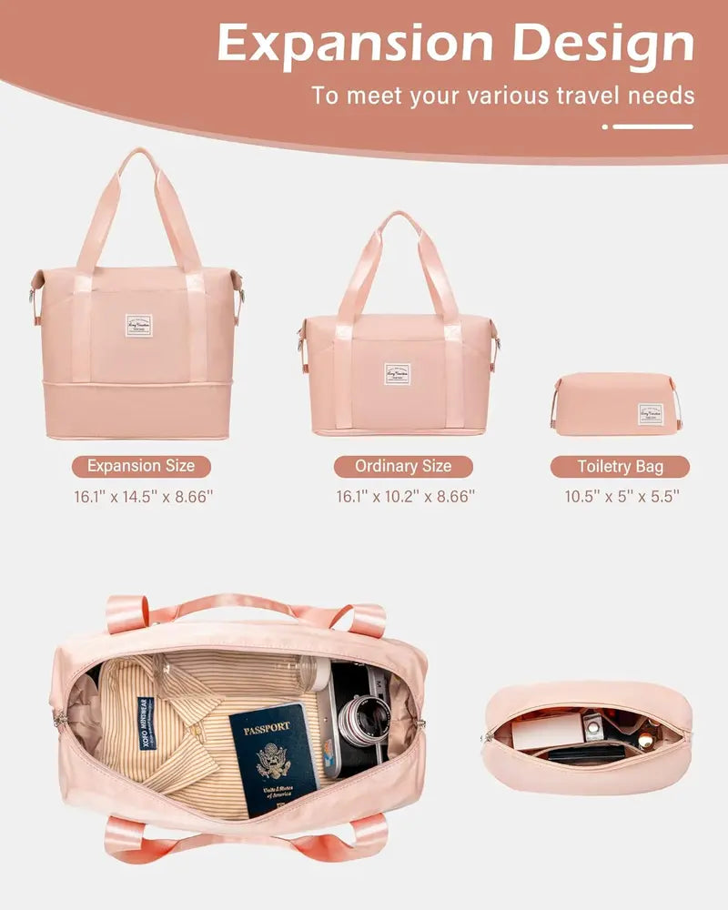 LONG VACATION ABS+PC 6-Piece Luggage Set – Expandable Hardshell Suitcases with YKK Zippers, TSA Locks & 360° Wheels