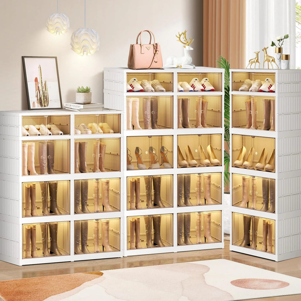 9-Tier LARGE Stackable Plastic Shoe Rack