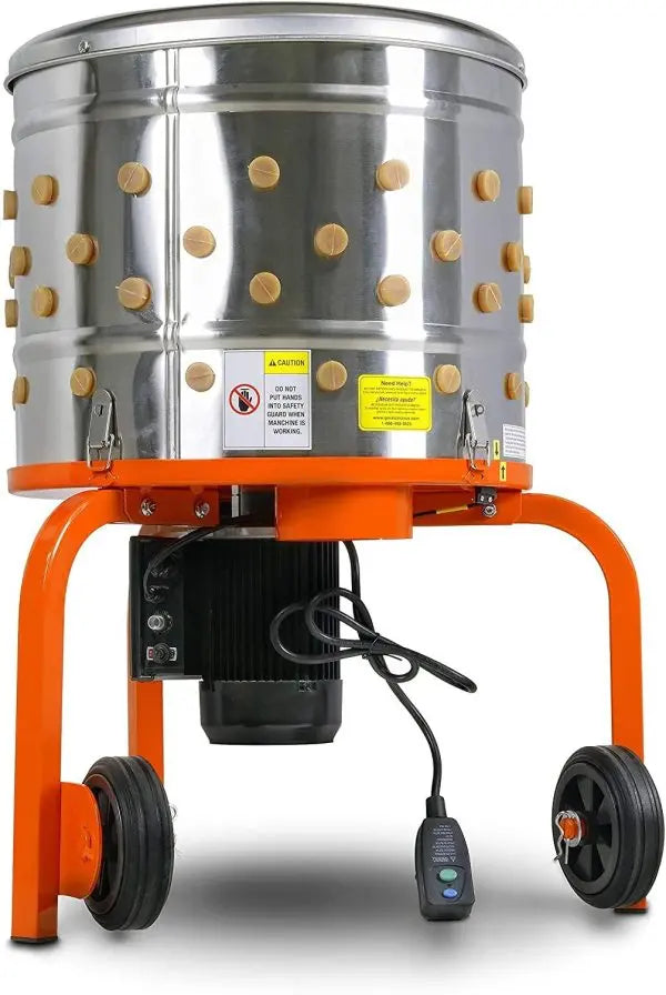 Heavy-Duty Electric Chicken Plucker – 1HP Stainless Steel Drum with 92 Fingers