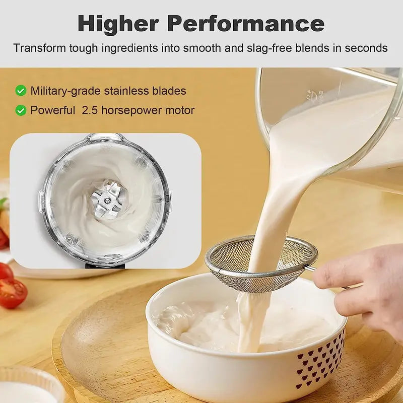 Kitchen Quiet Vacuum Blender – 1500W Commercial-Grade Smoothie Maker with 56-Oz BPA-Free Container