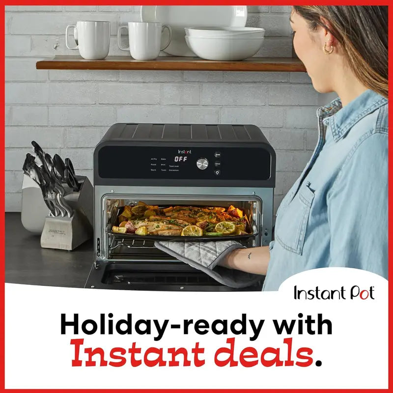 Instant Pot Omni Plus 19-Quart Toaster Oven Air Fryer – 10-in-1 Countertop Oven with Pizza-Friendly Capacity and 100+ Recipes