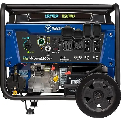 Westinghouse WGen12500DF Dual-Fuel Portable Generator – 12,500 Peak Watts for Home Backup