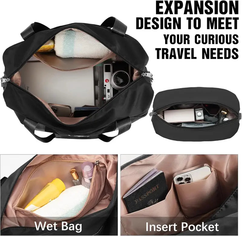 LONG VACATION ABS+PC 6-Piece Luggage Set – Expandable Hardshell Suitcases with YKK Zippers, TSA Locks & 360° Wheels