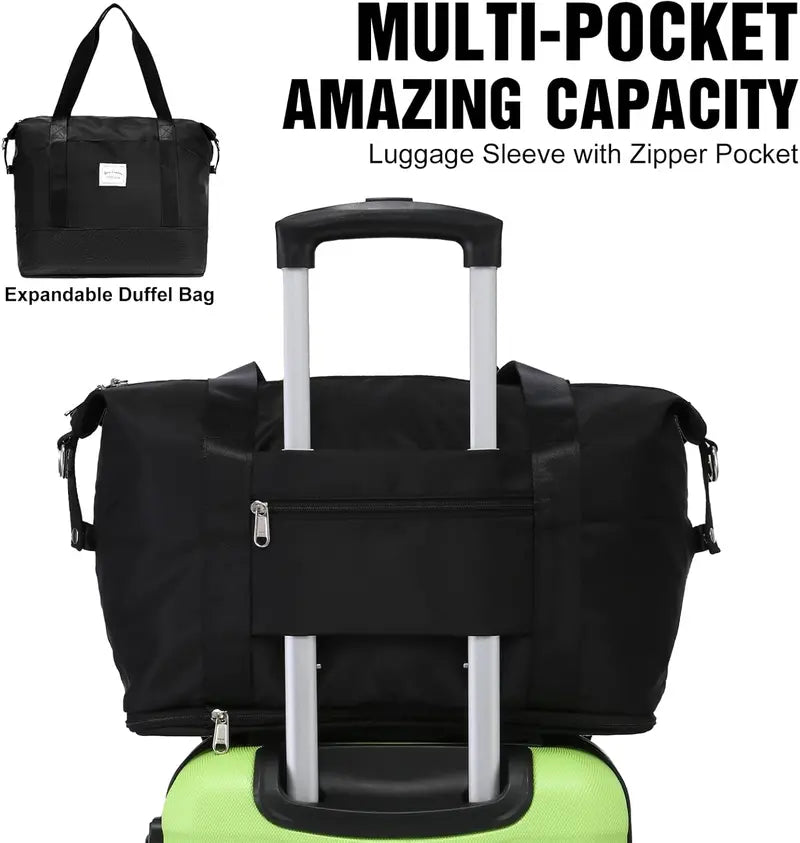 LONG VACATION ABS+PC 6-Piece Luggage Set – Expandable Hardshell Suitcases with YKK Zippers, TSA Locks & 360° Wheels