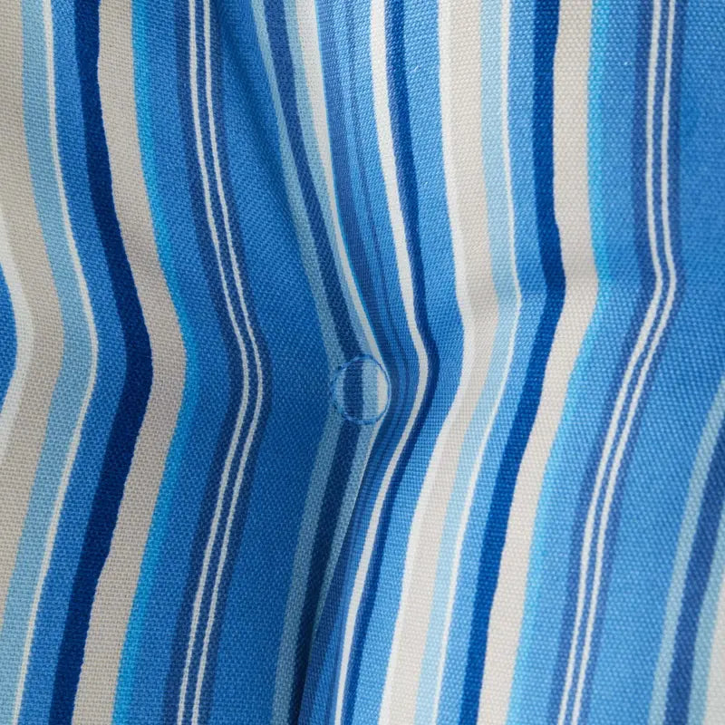 Greendale Home Fashions High Back Outdoor Chair Cushion, Blue Stripe, 44x22in, Polyester
