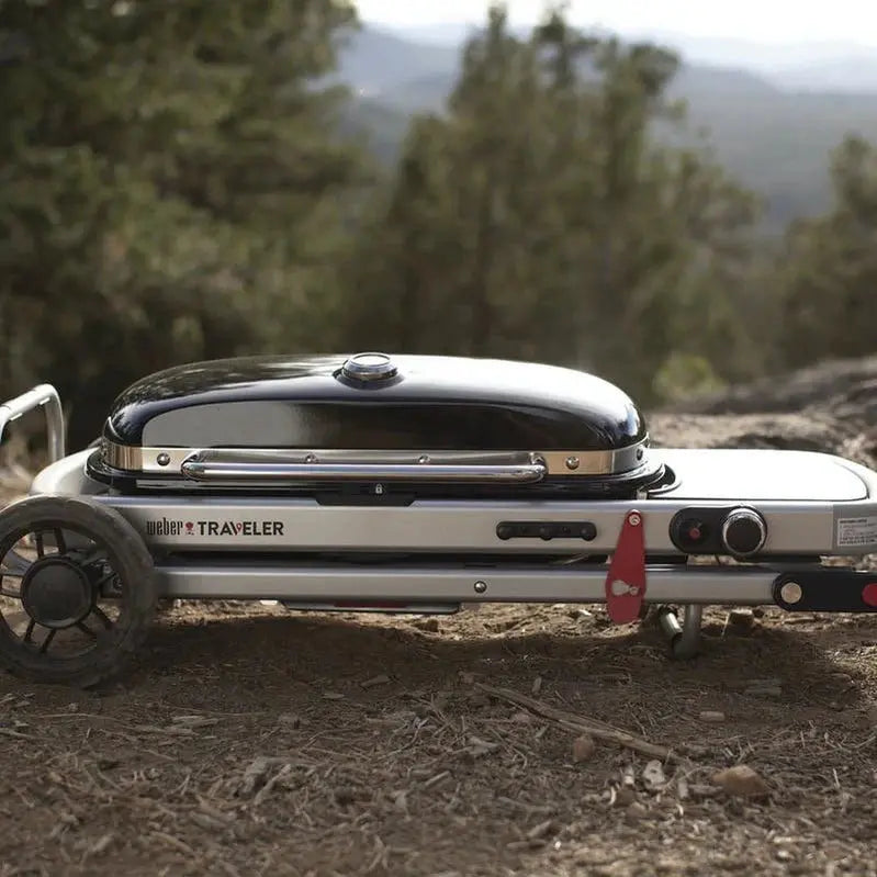 Weber Traveler Portable Propane Grill – Compact, Foldable Gas Grill for On-the-Go Cooking