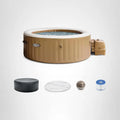 Intex PureSpa 6-Person Inflatable Hot Tub — Bubble Massage Spa with Built-in Heater and Pump (Tan)