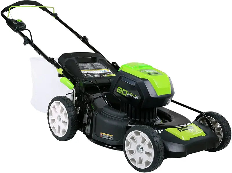 Greenworks GLM801601 80V 21-Inch Cordless Lawn Mower – Includes Two 2Ah Batteries & Charger