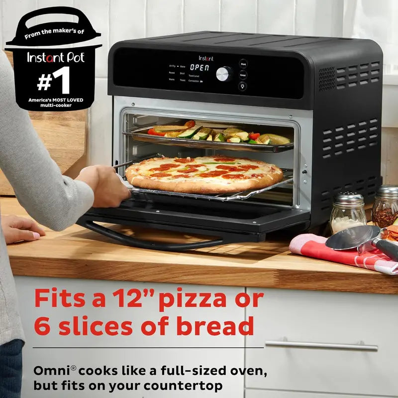 Instant Pot Omni Plus 19-Quart Toaster Oven Air Fryer – 10-in-1 Countertop Oven with Pizza-Friendly Capacity and 100+ Recipes
