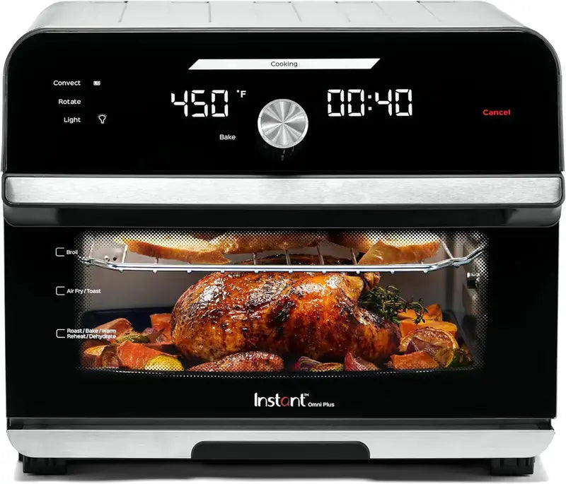 Instant Pot Omni Plus 19-Quart Toaster Oven — 10-in-1 Air Fryer, Crisp, Broil & Pizza Oven (Fits 12″)