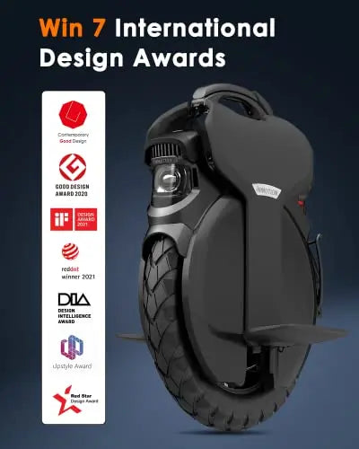 INMOTION V11 18-Inch Electric Unicycle – 75-Mile Range, 34 MPH, Air Suspension & Self-Balancing