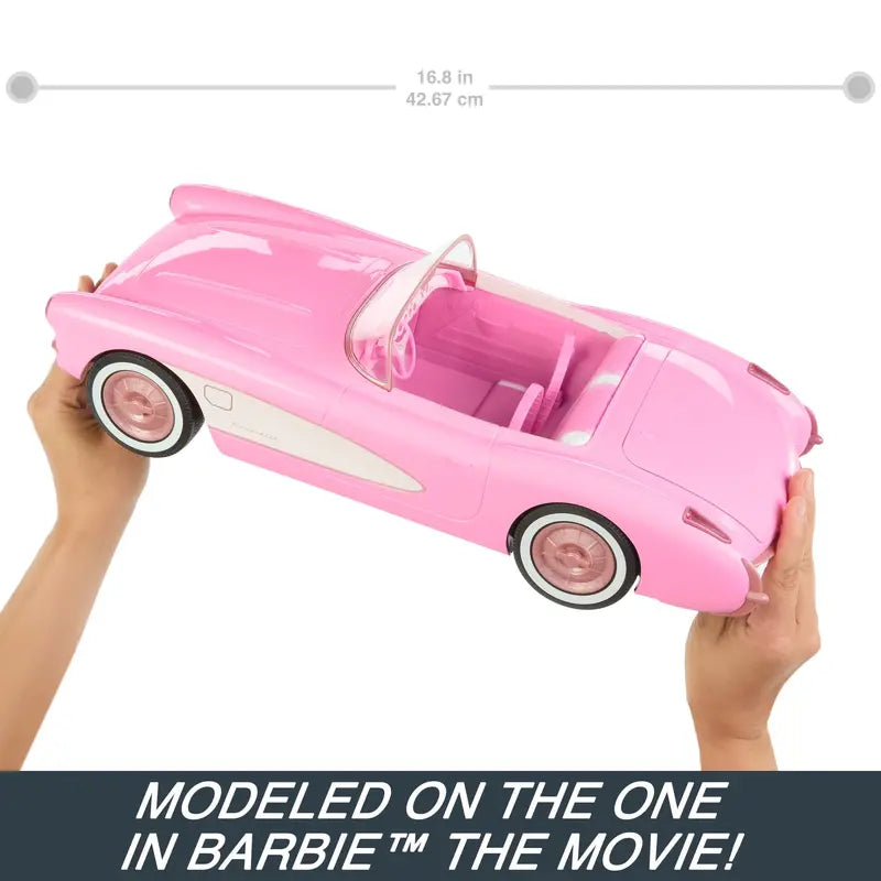 Hot Wheels RC 1956 Barbie Corvette Stingray, 2.4 GHz Remote Control, Movie-Accurate, Fits 2 Dolls