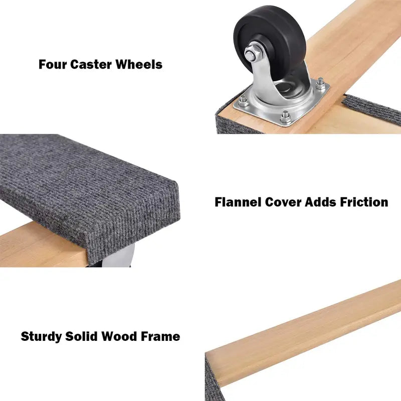 Heavy-Duty Moving Dolly – 30″x18″ Carpet-Edged Furniture Transport Cart