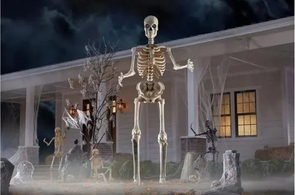 Home Accents 12 ft Giant Skeleton with LifeEyes, 95 lbs – Halloween Decoration