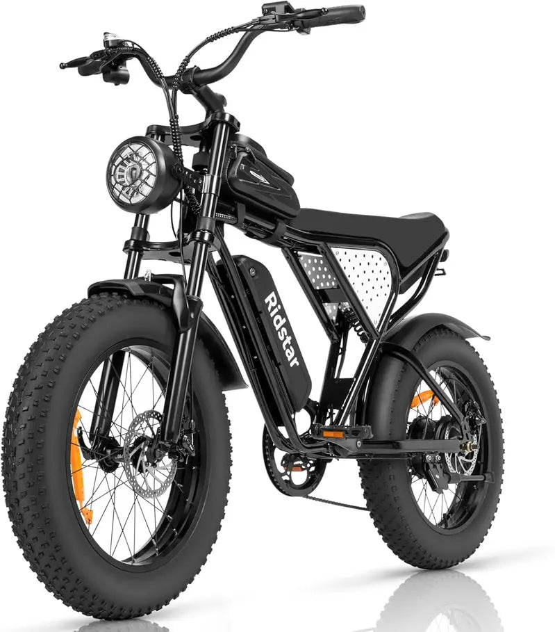 High-Speed 1000W–2000W Adult Electric Bicycle – 25–37MPH Variable Output, Rugged Fat-Tire Design