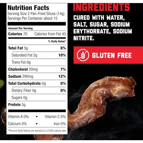 Hormel Black Label Fully Cooked Bacon Family Pack, 7.56 oz