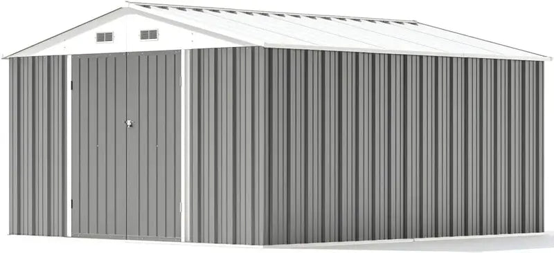 Patiowell 5′ x 3′ Lockable Metal Tool Shed – Sloped-Roof Outdoor Storage Unit for Yard and Garage