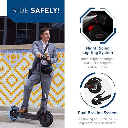 Hiboy S2 Pro Folding Electric Scooter – 500W Motor, 10-Inch Puncture-Proof Tires, Portable Commuter Design