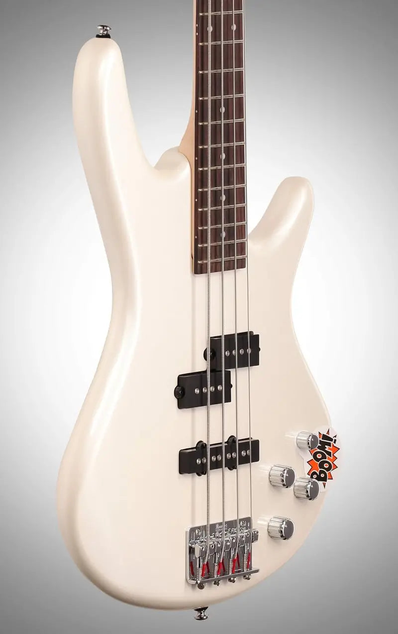 Ibanez GSR200 4-String Electric Bass Guitar, Pearl White, Right-Handed, Powersound Pickups