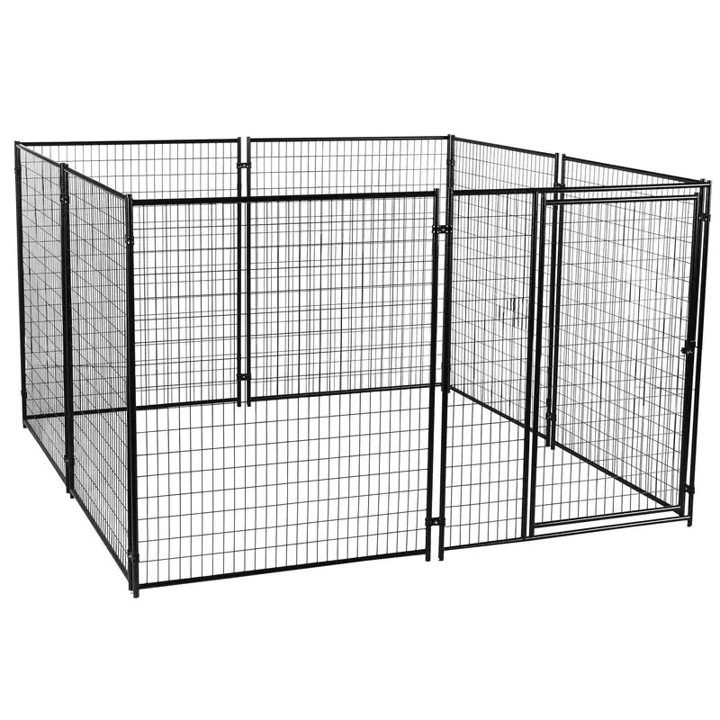 Lucky Dog Modular Kennel – 6 ft H x 10 ft W x 10 ft L, Expandable Outdoor Dog Run