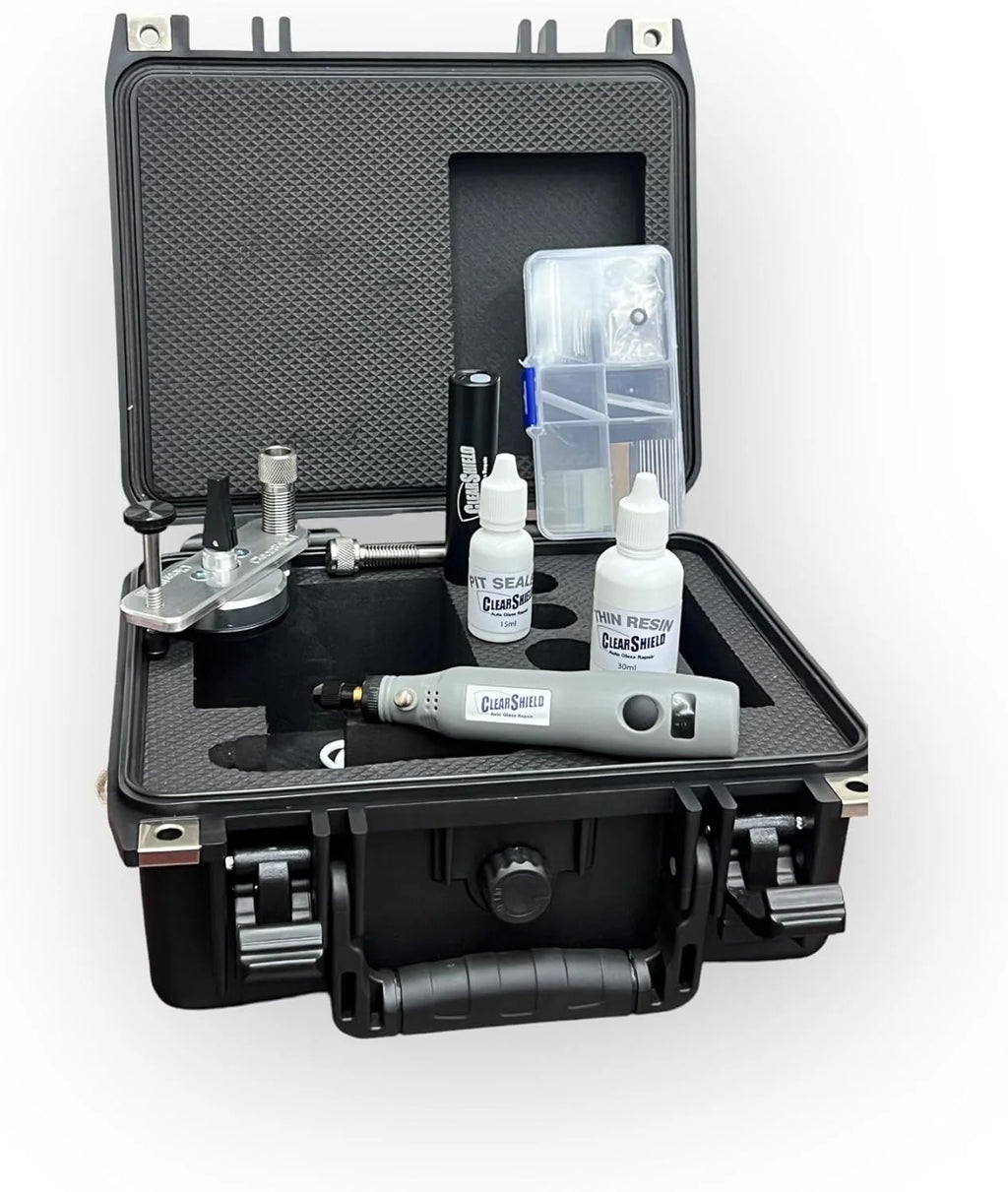 Clearshield Windshield Repair Kit Professional Auto Glass Repair Kit for Rock Chip or Cracks - Restores to a Fine Smooth Finish (1,000+ Repairs)