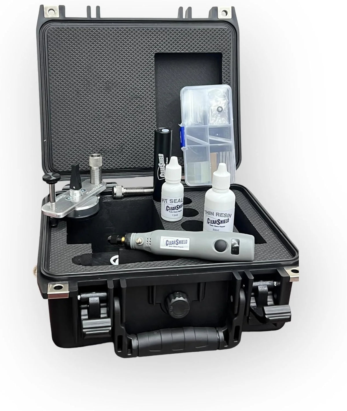 Clearshield Windshield Repair Kit Professional Auto Glass Repair Kit for Rock Chip or Cracks - Restores to a Fine Smooth Finish (1,000+ Repairs)