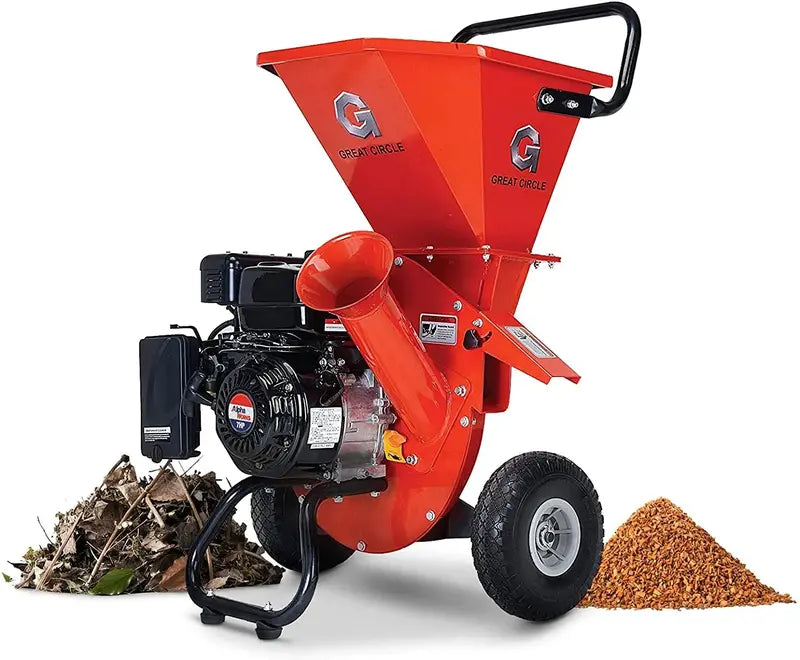Heavy-Duty Gas-Powered Wood Chipper Shredder Mulcher for Branches and Yard Waste