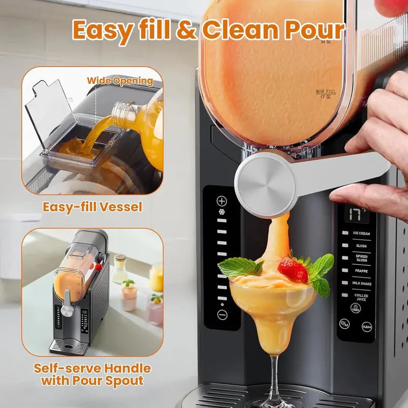 Home Soft Serve Ice Cream & Slushy Maker – Compact Frozen Treat Appliance