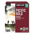 Kirkland Organic Pacific Bold Dark Roast K-Cup Pods – 120-Count Box for Keurig Brewers
