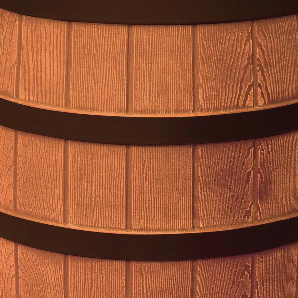 Good Ideas Rain Wizard Rain Collection Rain Barrel Darkened Ribs, Terra Cotta