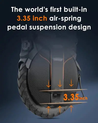 INMOTION V11 18-Inch Electric Unicycle – 75-Mile Range, 34 MPH, Air Suspension & Self-Balancing