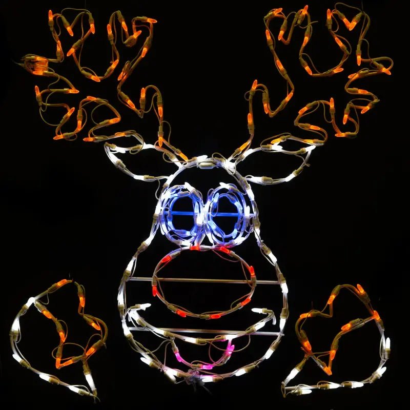 Holidynamics 30″ LED Peek-a-Boo Dancer Reindeer, Weather-Resistant Outdoor Christmas Display