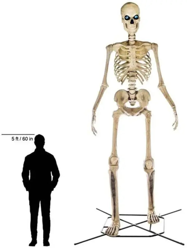 Home Accents 12 ft Giant Skeleton with LifeEyes, 95 lbs – Halloween Decoration
