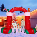 ITEFDTUTNE 12FT Christmas Inflatable Archway, Green Polyester with LED Lights, Outdoor Holiday Yard Decoration