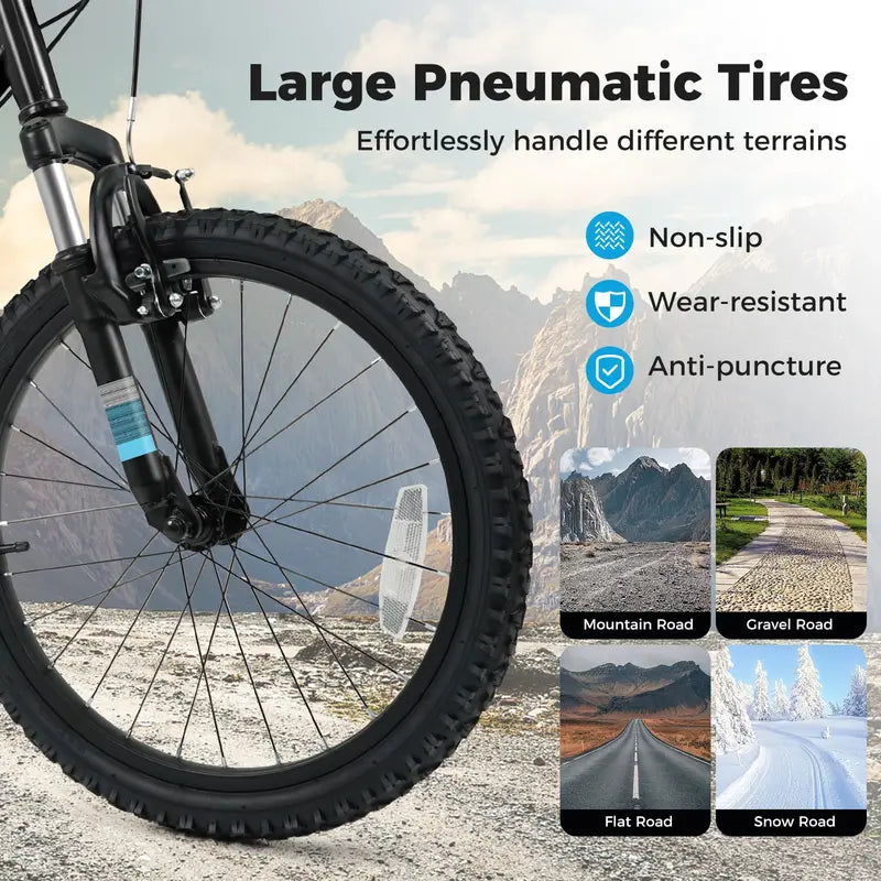 Kids' 20- and 24-Inch Mountain Bike – 6-Speed Drivetrain with Front Suspension Fork