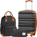LONG VACATION ABS+PC 6-Piece Luggage Set – Expandable Hardshell Suitcases with YKK Zippers, TSA Locks & 360° Wheels