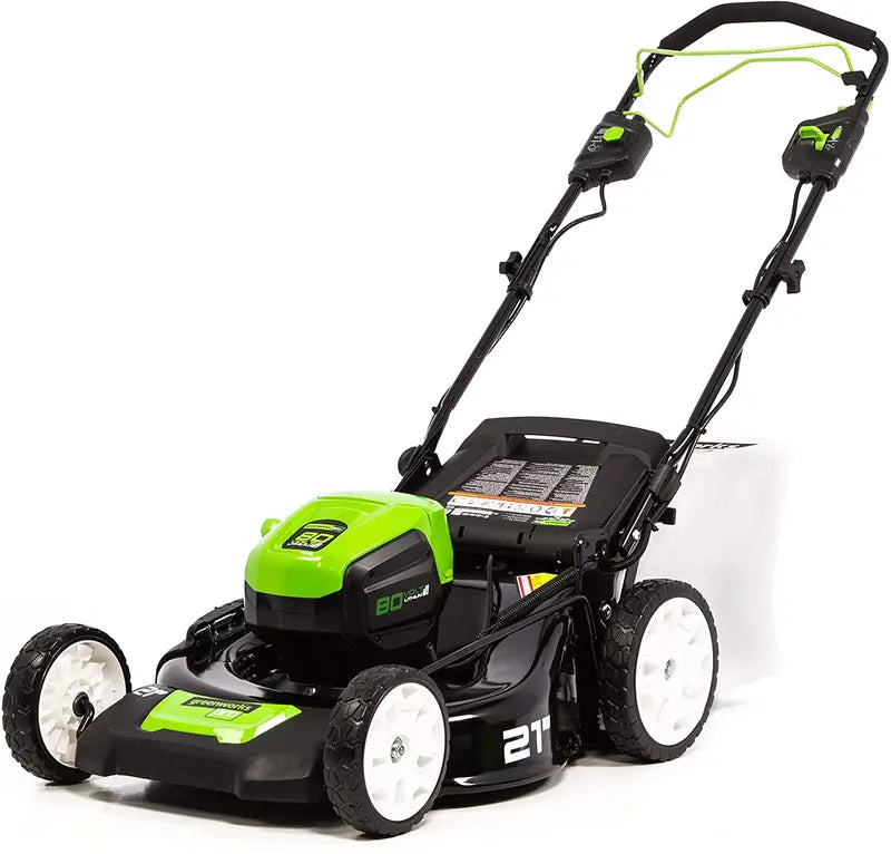 Greenworks GLM801601 80V 21-Inch Cordless Lawn Mower – Includes Two 2Ah Batteries & Charger