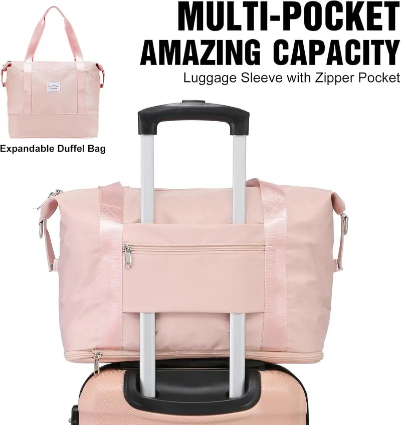 LONG VACATION ABS+PC 6-Piece Luggage Set – Expandable Hardshell Suitcases with YKK Zippers, TSA Locks & 360° Wheels