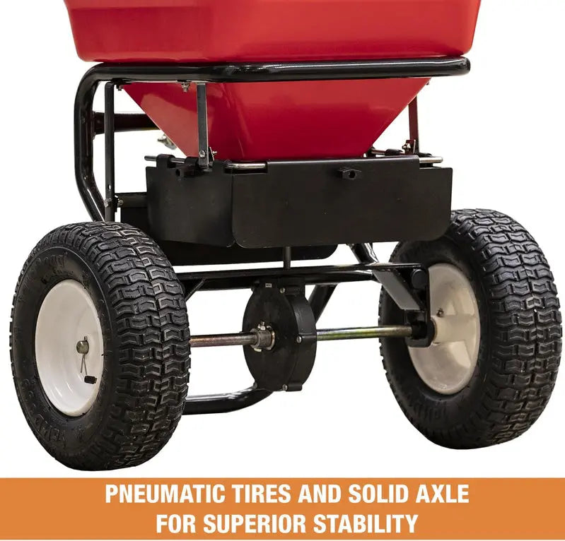 Grounds Keeper 3039632R Walk-Behind Push Spreader – 100-Lb Capacity for Seed, Salt, De-Icer, Fertilizer & More