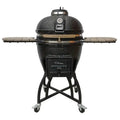 Kamado Pro 22-Inch Ceramic Charcoal Grill with Weather-Resistant Cover