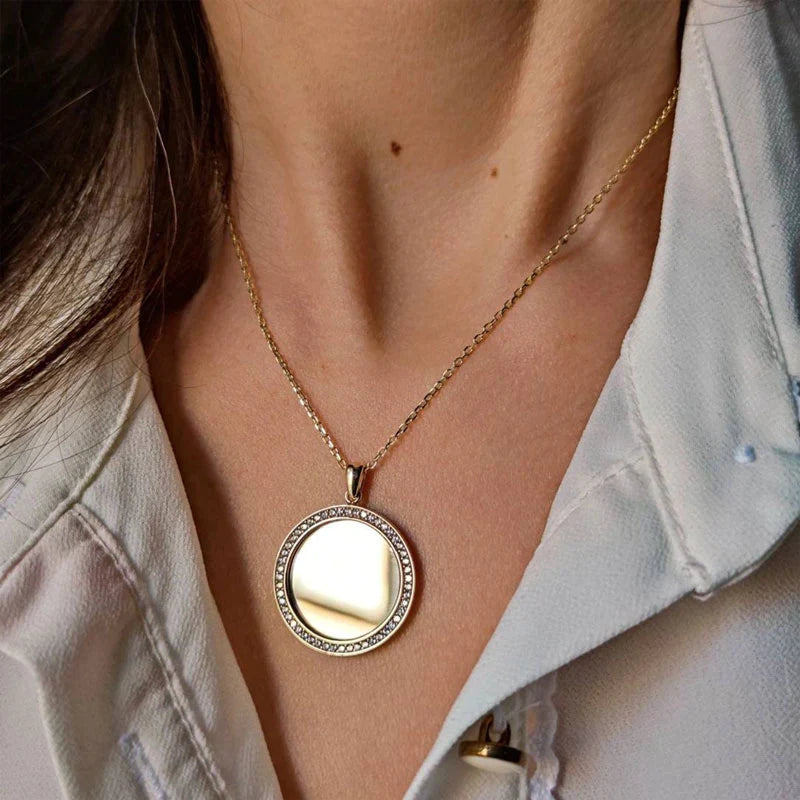 For Love - S925 You are Beautiful Mirror Necklace