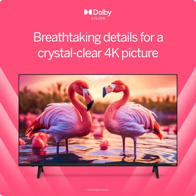 VIZIO V4K50M-08 50″ Class 4K UHD LED Smart TV – HDR10+, Roku OS, Slim Bezel Design