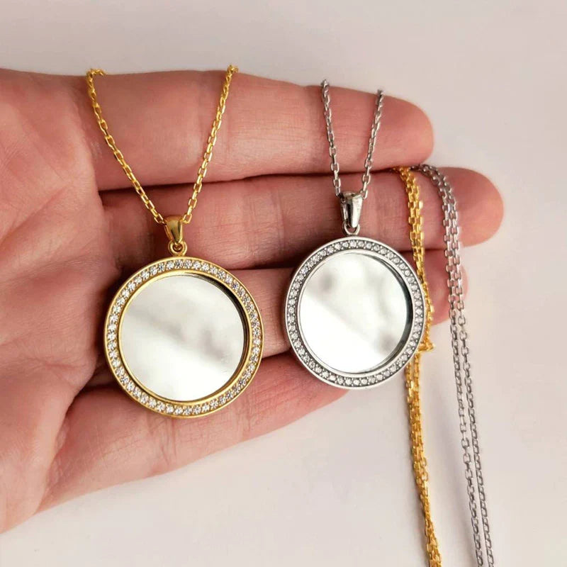 For Love - S925 You are Beautiful Mirror Necklace
