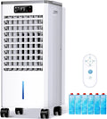 Hose-Free Portable Evaporative Air Cooler – 3-Speed, 3-Mode Swamp Cooler with 12-Hour Auto-Off, 20-Hour Runtime, 16-Foot Remote