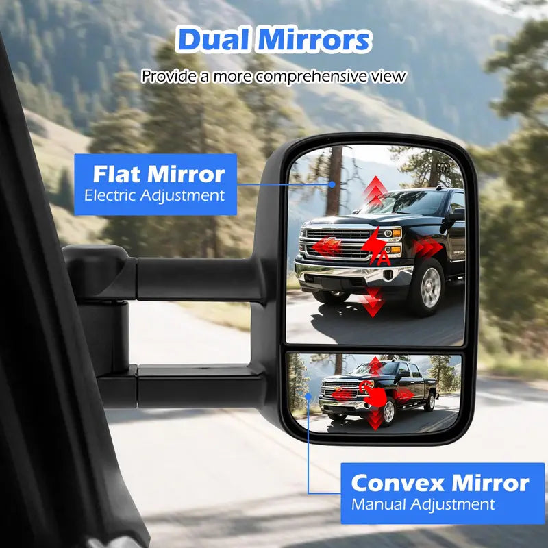 Heated Trailer Mirrors for 2003–2006 Chevrolet Silverado & GMC Sierra Trucks