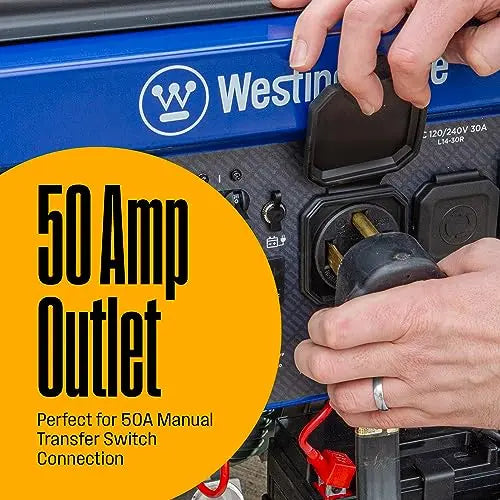Westinghouse WGen12500DF Dual-Fuel Portable Generator – 12,500 Peak Watts for Home Backup