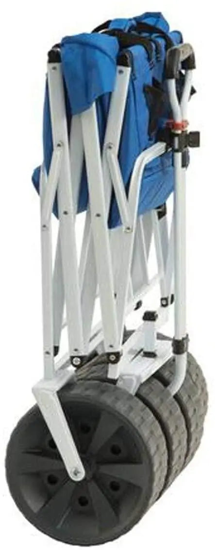 Mac Sports Heavy-Duty All-Terrain Folding Beach Wagon – Blue/Black Utility Cart