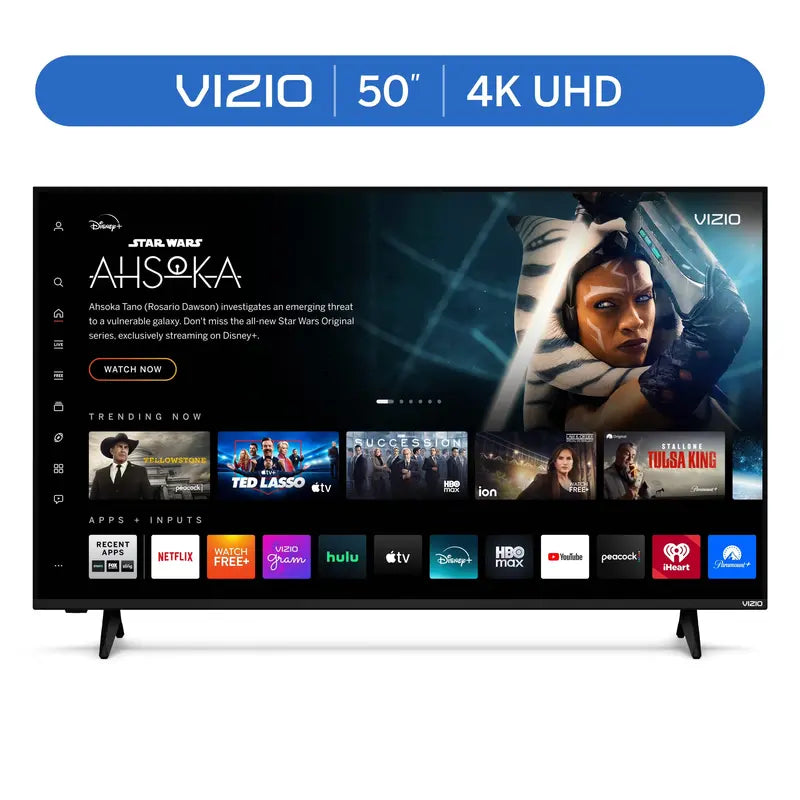 VIZIO V4K50M-08 50″ Class 4K UHD LED Smart TV – HDR10+, Roku OS, Slim Bezel Design