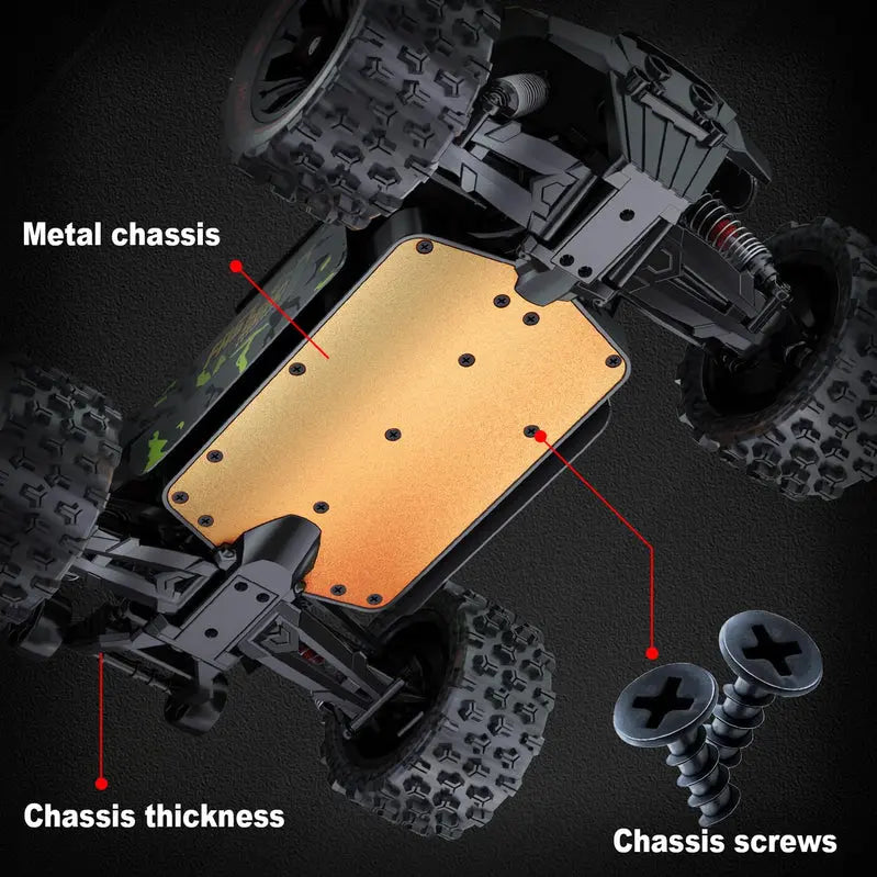 WIAORCHI 1/16 Scale Brushless RTR RC Car – 42 mph High-Speed Off-Road Vehicle with Dual Batteries